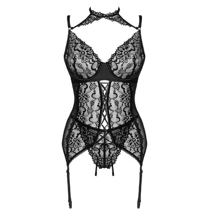 LIVCO CORSETTI FASHION - GIELLANDRA FOR THE SENSES COLLECTION CORSET + PANTY BLACK L/XL