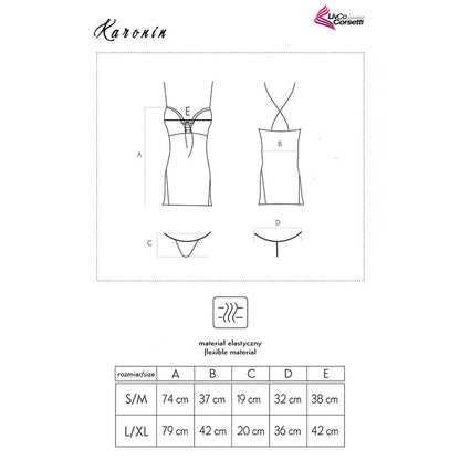 LIVCO CORSETTI FASHION - KARONIN LC 90628 SHIRT + PANTY BLACK