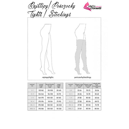 LIVCO CORSETTI FASHION - LAMEAN LC XG044 STOCKINGS BLACK ONE SIZE