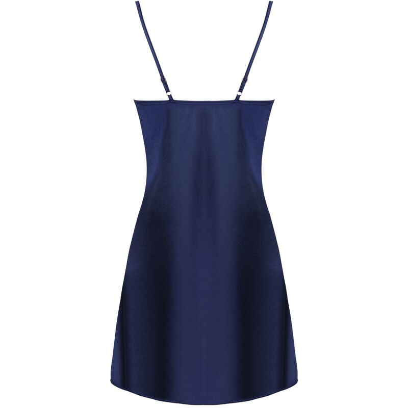 LIVCO CORSETTI FASHION - JACQUELINE LC 90249 DRESSING GOWN + SHIRT + PANTY NAVY BLUE L/XL