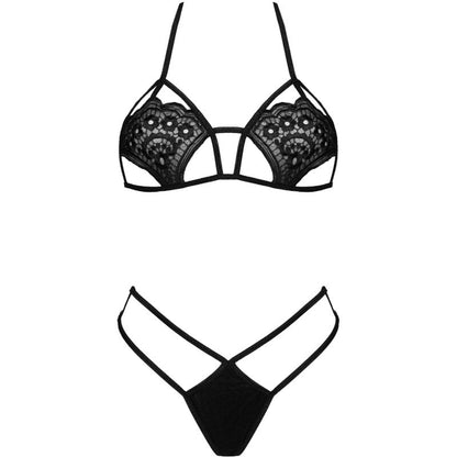 LIVCO CORSETTI FASHION - JIMENA LC 20216 BRA + THONG BLACK ONE SIZE