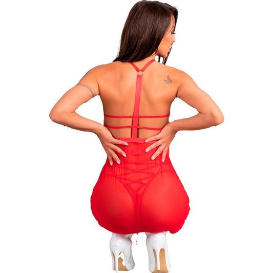 LIVCO CORSETTI FASHION - SANTAS CANDY LC 90722 CHRISTMAS CHEMISE + THONG L/XL